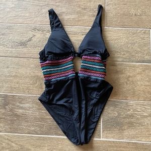 Isabella Rose Black One Piece Swimsuit